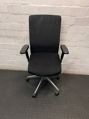 Black Mesh High Back Office Chair with Chrome Base – main front view