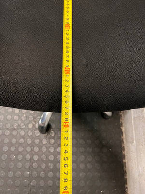 Black Mesh Office Chair with Chrome Base – depth measurement