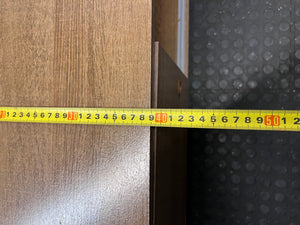 Mid-Century Style Wooden TV Unit with Sliding Door – depth measurement