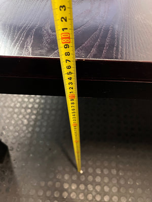 Dark Stained Oak Veneer Dining Table — Collection Damage – height measurement