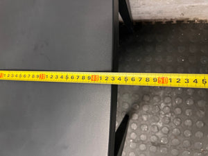 Modern Grey Moulded Plastic Dining or Visitor Chair – depth measurement