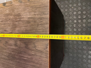 Dark Wood Finish Open Shelf Bedside Table – width measurement