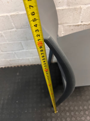 Modern Grey Molded Plastic Dining Chair – height measurement