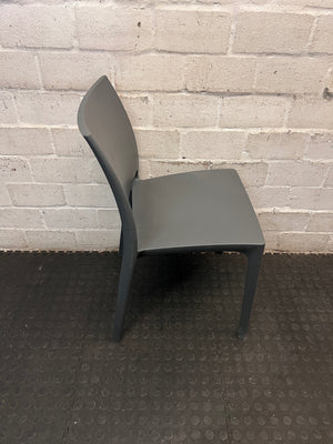 Modern Grey Molded Plastic Dining Chair – top view