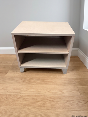 Modern Open Shelf Bedside Table – styled product image