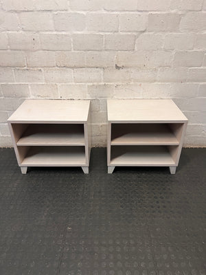 Modern Open Shelf Bedside Table – top view