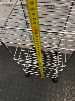 Three-Tier Metal Utility Trolley on Wheels – height measurement