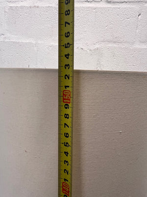 Modern Brushed Metal Floor Lamp with Fabric Drum Shade – height measurement