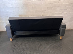 Decofurn Grey Fabric 3 Seater Sleeper Couch – back view