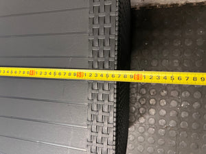 Square Wicker-Style Synthetic Outdoor Table – depth measurement