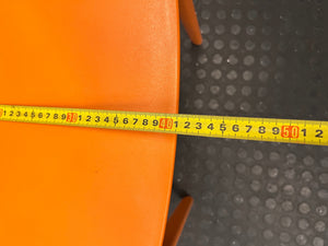 Modern Vibrant Orange Moulded Plastic Chair – width measurement