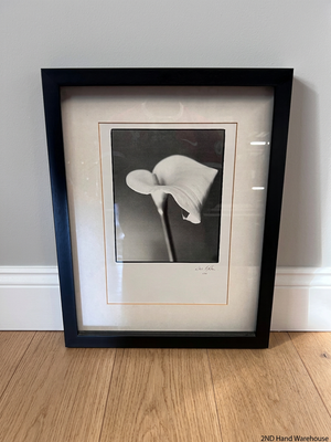 Framed Monochrome Arum Lily Photographic Print – styled product image