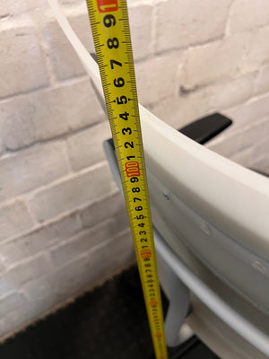 Grey and White Mid-Back Office Chair – height measurement