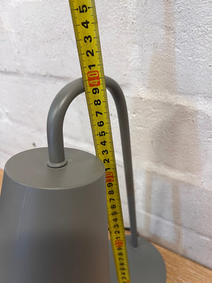 Modern Matte Grey Table Lamp with Handle – height measurement
