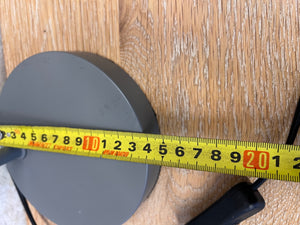 Modern Matte Grey Table Lamp with Handle – width measurement