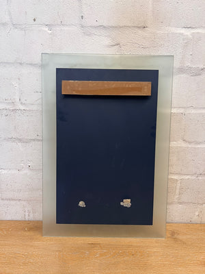 Rectangular Mirror with Frosted Glass Border – condition detail
