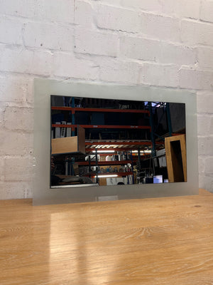 Modern Frosted Border Wall Mirror – back view