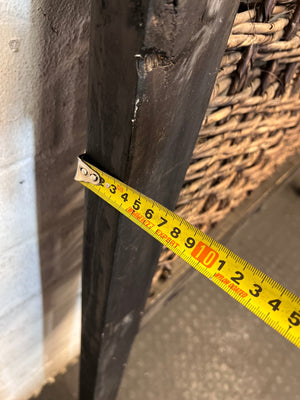 Queen Woven Wicker and Dark Wood Headboard – depth measurement