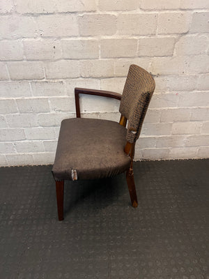 Upholstered Wood Side Chair with Single Armrest – condition detail