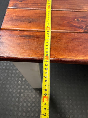 Two-Tone Square Wooden Dining Table – depth measurement