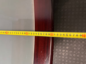 Dark Wood TV Unit with Frosted Glass Inlay – depth measurement