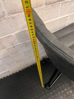 Dark Grey Mid-Back Armless Office Chair – height measurement