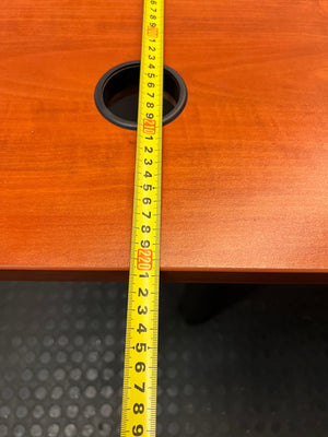 L-Shaped Office Desk with 4-Drawer Pedestal – depth measurement