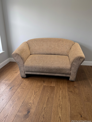 Textured Fabric 2 Seater Couch with Flared Arms – styled product image