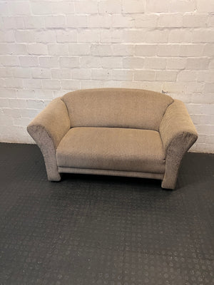 Textured Fabric 2 Seater Couch with Flared Arms – top view