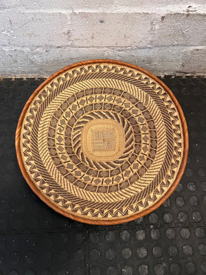 Woven Geometric Basket Tray – main front view