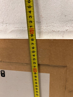 Square Coastal Print in White Washed Wooden Frame – height measurement