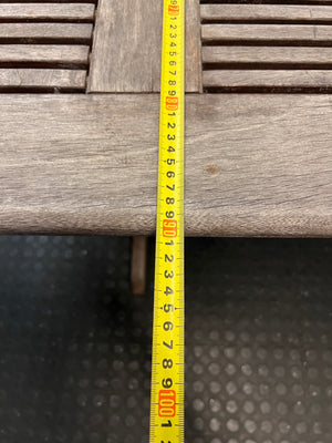 Wooden Rectangular Outdoor Dining Table – depth measurement