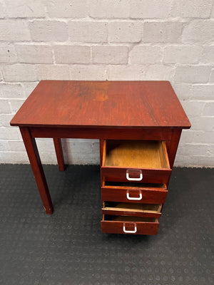 Wooden Dressing Table with 4 Drawers – side view