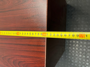 Mahogany Colour Office Desk with 2 Drawers – width measurement