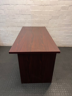 Mahogany Finish Office Desk Shell (1600mm) – top view