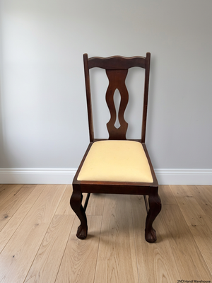 Classic Dark Wood Dining Chair with Ball and Claw Feet – styled product image