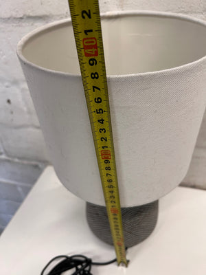 Patterned Base Table Lamp with White Fabric Shade – height measurement