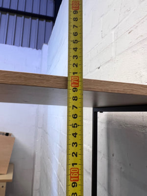 Industrial Style Metal and Wood Wardrobe Shelf Unit – height measurement
