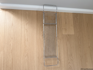 Silver Wire Metal Bath Tray Bridge – styled product image