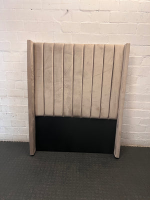 Three-Quarter Upholstered Winged Fluted Headboard – main front view