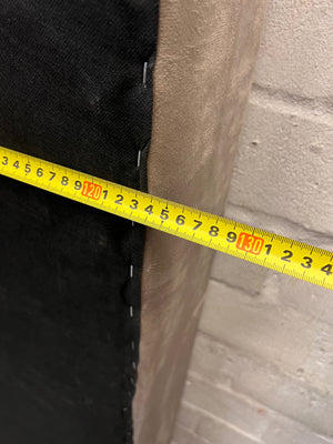 Three-Quarter Upholstered Winged Fluted Headboard – width measurement