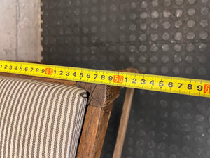 Oak Dining Chair with Barley Twist Legs and Striped Seat – width measurement