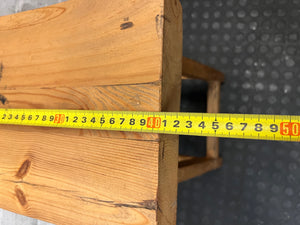 Contoured Wooden Bar Stool in Oak Finish – width measurement