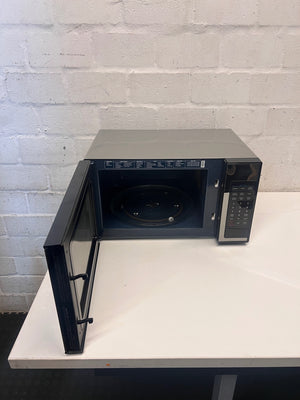 Samsung Mirrored Black Microwave – side view