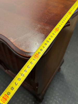 Vintage-Style Wooden Sideboard with Scalloped Detail – depth measurement