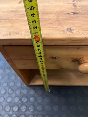 Wooden Bedside Table with Drawer and Open Shelf – height measurement
