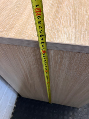 L-Shaped Oak Veneer Office Desk – height measurement