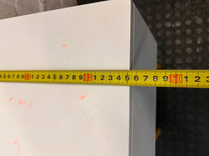 White and Wood Single Drawer Side Table – width measurement