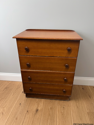 Traditional Four-Drawer Wood Finish Chest of Drawers – styled product image