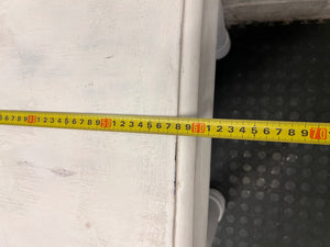 Bali Style White Painted Side Table – depth measurement